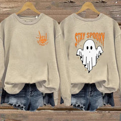 Funny Halloween Stay Spooky Printed Sweatshirt