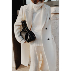 Fashion Solid Color Long Coat