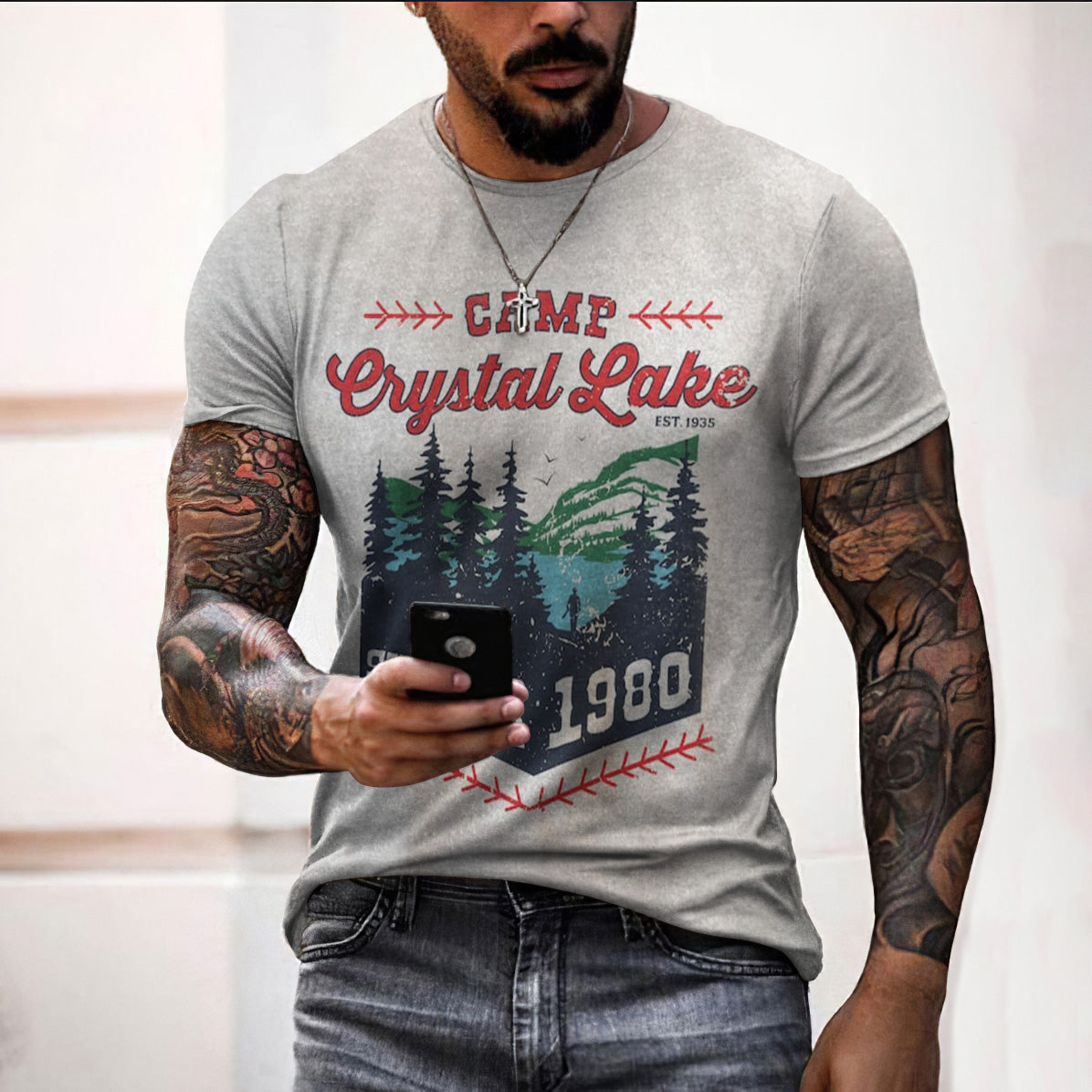 Men's Camp Crystal Lake Print T-Shirt