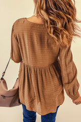 Women's Lace Crochet Babydoll Top