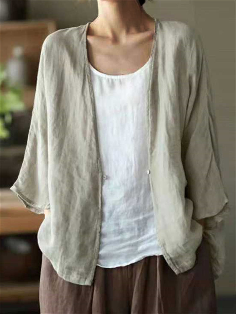Oversize A Line Comfy Flowy Woven Cardigan