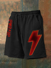 Men's Rock Band Inspired Print Casual Shorts