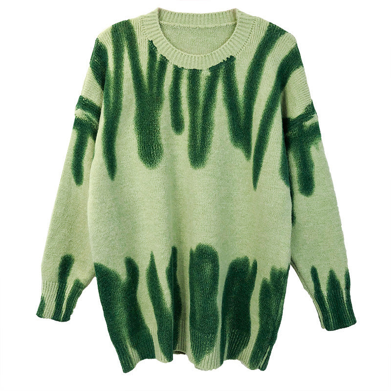 Women Printed Pullover Casual Sweater