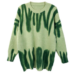 Women Printed Pullover Casual Sweater