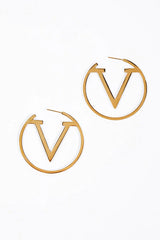Simple Letter Hollow Earrings