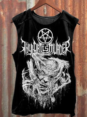 Black Metal Art  Print Vintage Tank Top