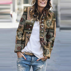 Fashion Printed Double-breasted Jacket
