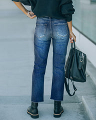 Women's High waist cropped frayed ripped jeans