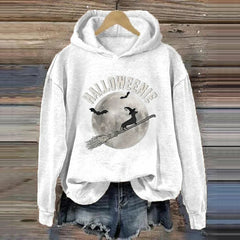 Dachshund Halloween Print Long Sleeve Hoodie
