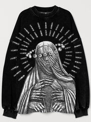 Dark Angel Halloween Art Crew Neck Sweatshirt