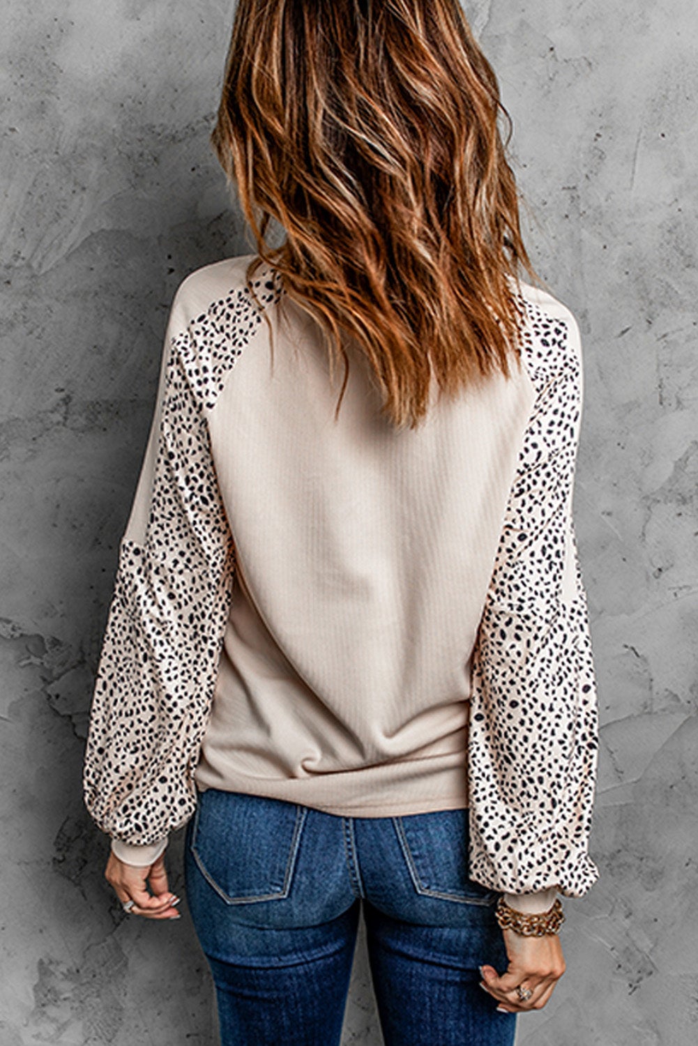 Women's Peaceful Love Leopard Pullover Top