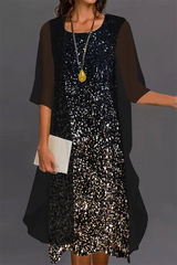 Elegant Gradient Cardigan Two Piece Set