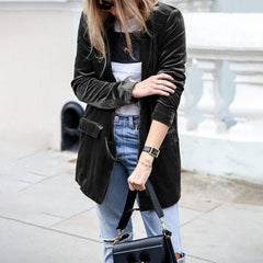 Solid Color Casual Long Sleeve Blazer