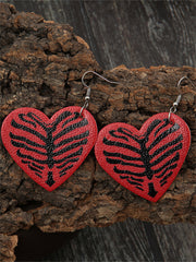 Skeleton Inspired Heart Pendant Earrings