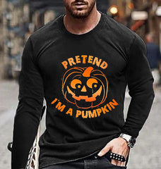 Men's Pumpkin Long Sleeve T-Shirt