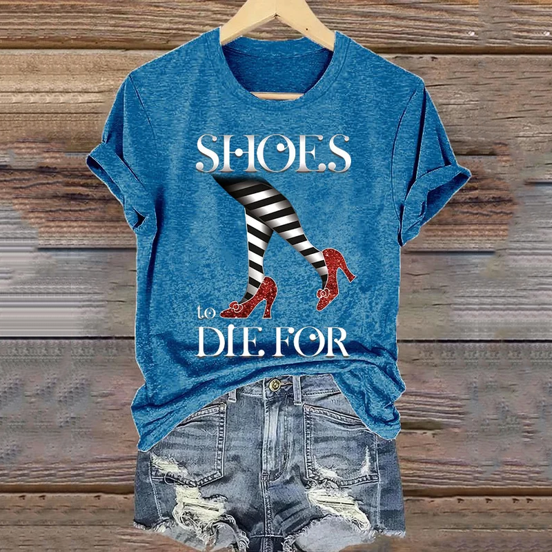Halloween Shoes To Die For Classic Ruby Red Shoes Art Vintage Washed T Shirt