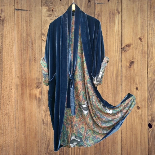 Fashion Casual Lined Printed Kimono Duster