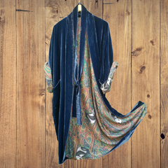 Fashion Casual Lined Printed Kimono Duster