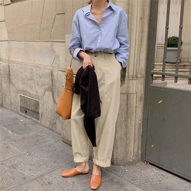 Women's Versatile loose straight-leg commuter harem pants