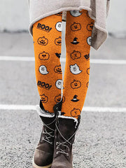 BOO Pumpkin Stretchable Comfy Leggings