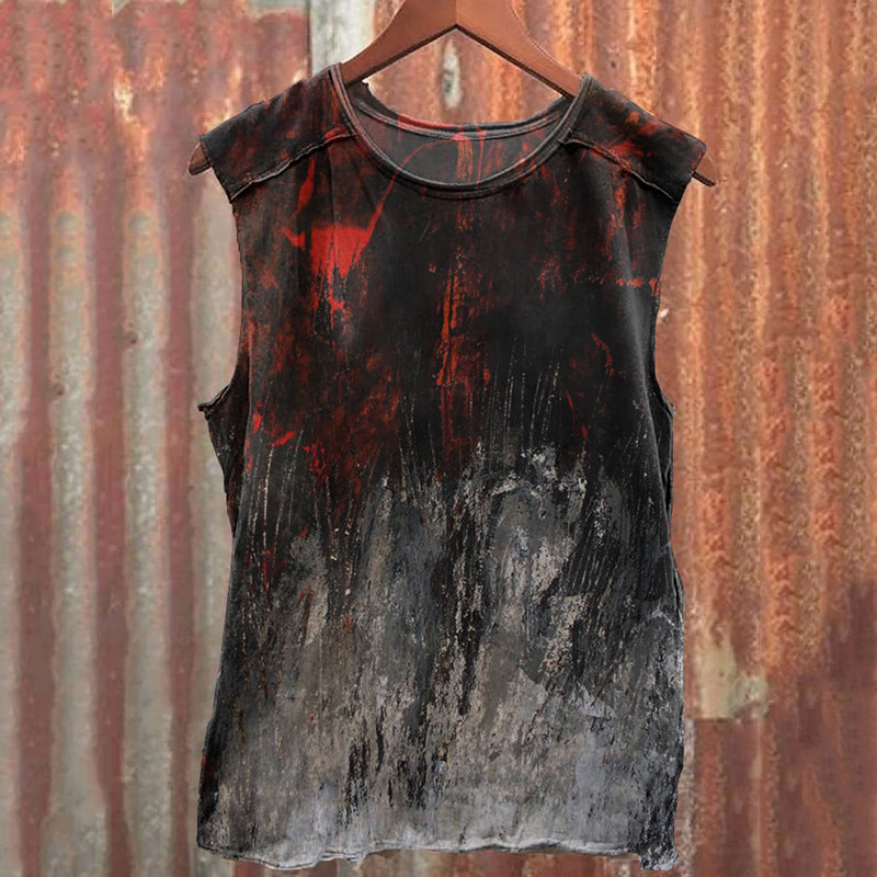 Men's Bloody Dark Halloween Printed Vest