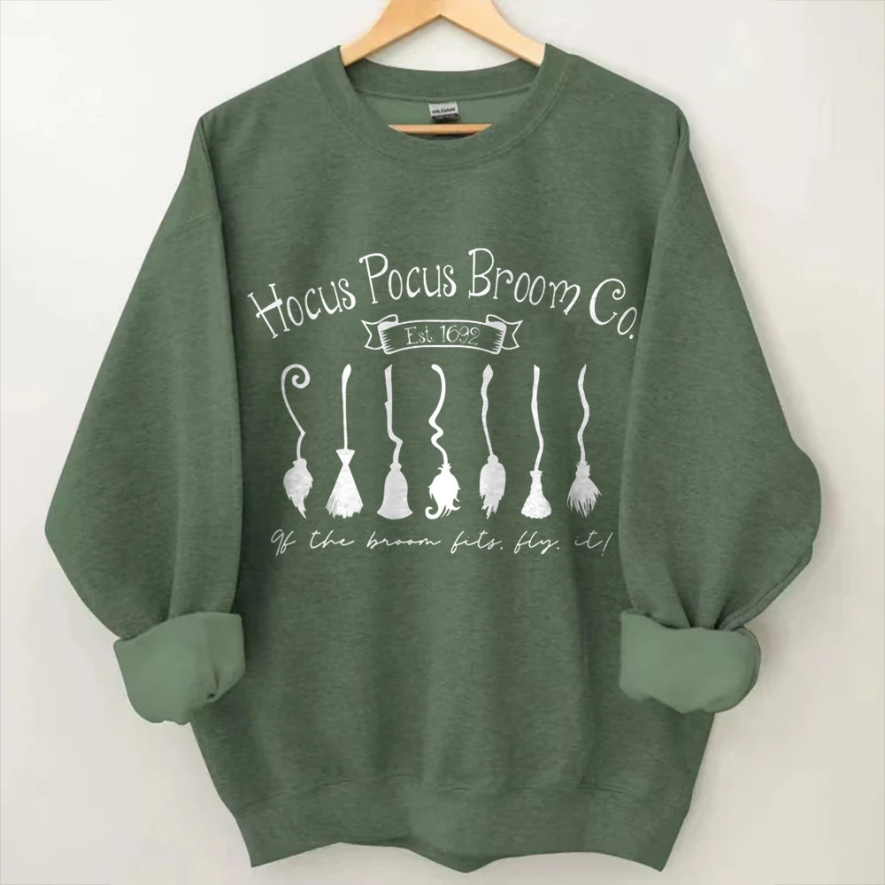 Hocus Pocus Broom Co. Printed Sweatshirt
