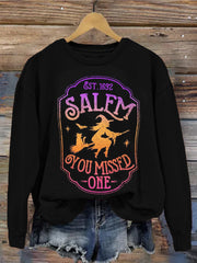 Salem You Missed One Funny Halloween Washed Sweatshirt