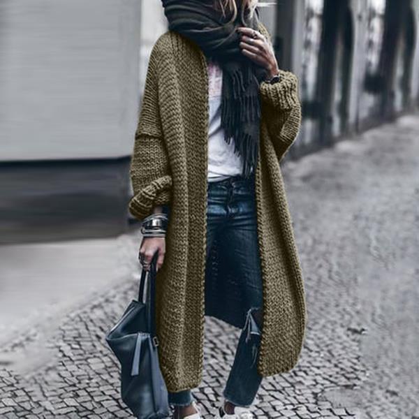 Fashion Loose Mid-length Sweater Cardigan