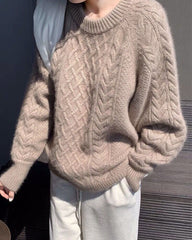 Winter twist vintage languid lazy wind knitwear