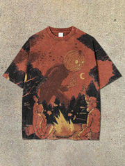 🎃💀 Halloween It'S It Time Print Short Sleeve T Shirt