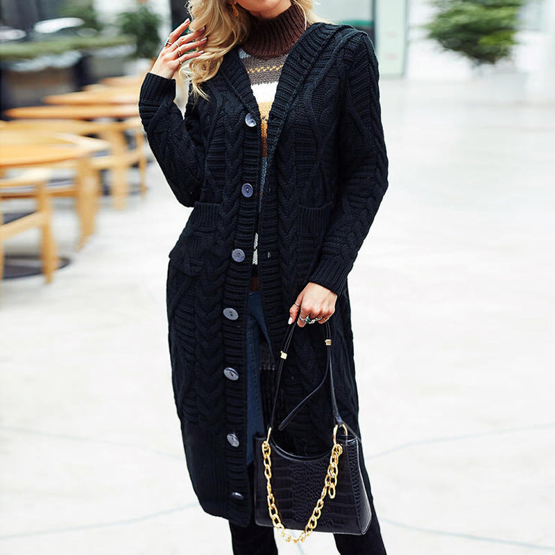 Casual Twist Knitting Long Sweater Cardigan