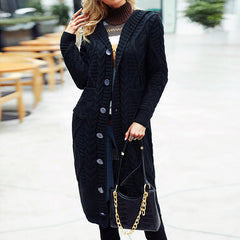 Casual Twist Knitting Long Sweater Cardigan