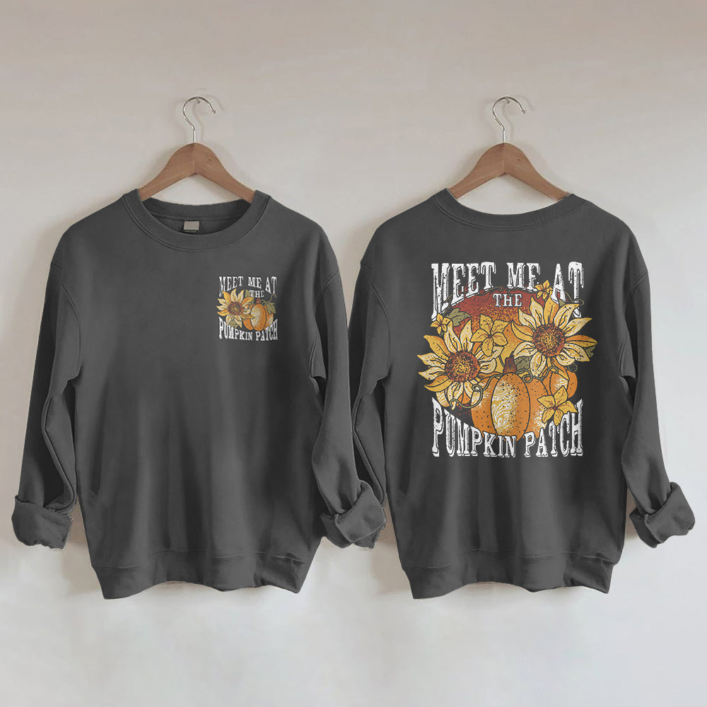Halloween Pumpkin Patch Crew Neck Sweatshirt