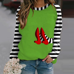 Classic Ruby Red Shoes Halloween Witch Legs Printed Casual Sweatshirt