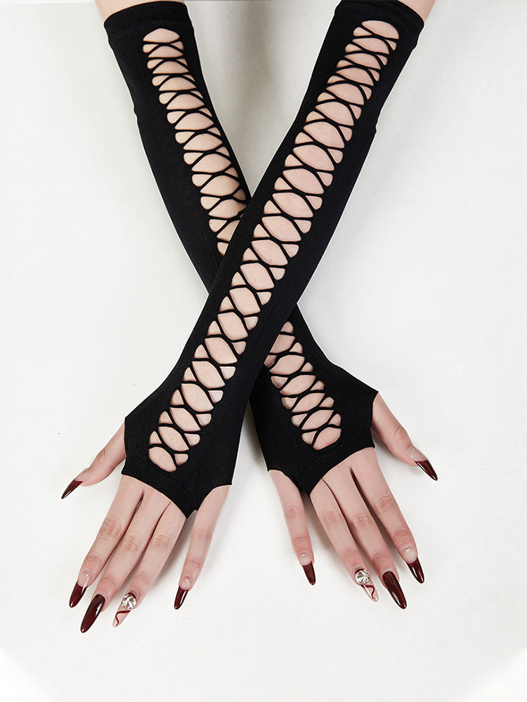 Gothic Hollow Design Gloves