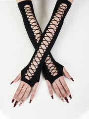 Gothic Hollow Design Gloves