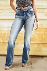 Women's Temperament Micro Flared Mid Waist Jeans