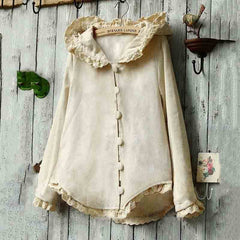 Comfy Wood Ear Edge Design Jacket