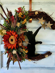 Cute Cat Halloween Wreath Decoration