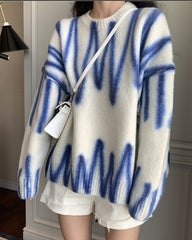 Women Printed Pullover Casual Sweater