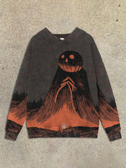 🎃🎃Halloween Fun Pumpkin Gradient Print Hoodie