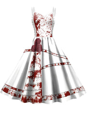 Halloween Vintage Print Dress