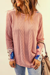 Women's Floral Lace Long Sleeve Top