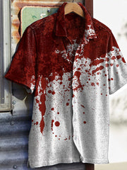 Blood Splatter Halloween Short Sleeve SHirt
