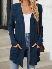Simple Solid Color Casual Knit Cardigan