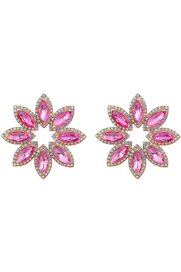 Diamond Floral Earrings