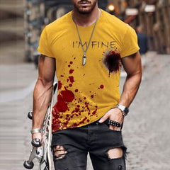 Men's Bloodstain I'm Fine Short Sleeve T Shirt