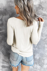 Women's Drawstring Long Sleeve T-shirt