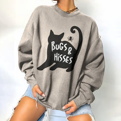 Bugs & Hisses Cat Print Sweatshirt