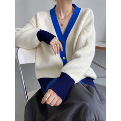 Loose Design Lazy Color Cardigan Sweater Coat